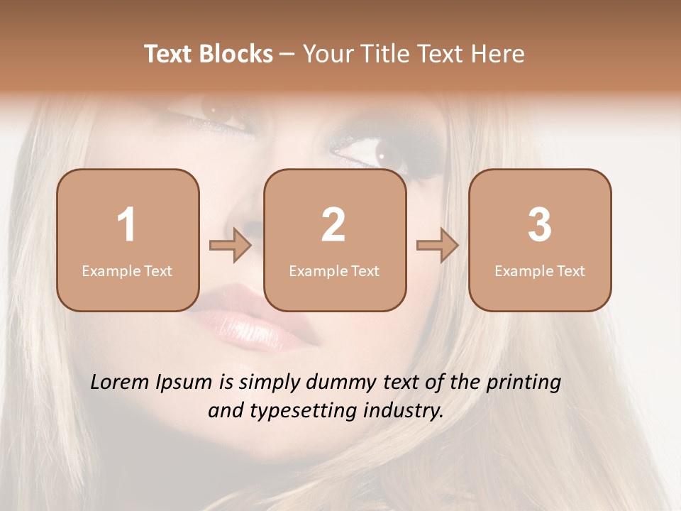 A Woman's Face And Dramatic Eyes. PowerPoint Template