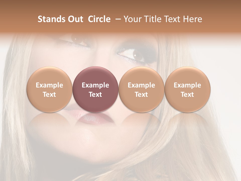 A Woman's Face And Dramatic Eyes. PowerPoint Template