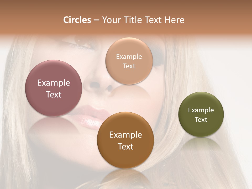 A Woman's Face And Dramatic Eyes. PowerPoint Template