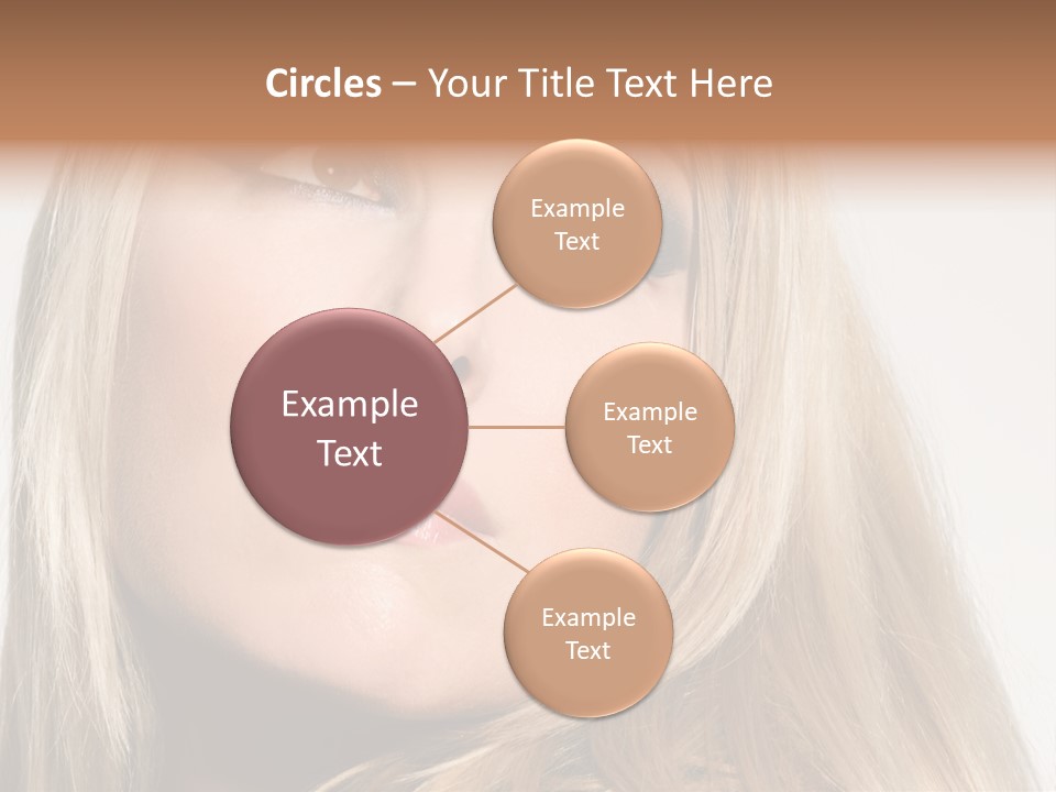 A Woman's Face And Dramatic Eyes. PowerPoint Template