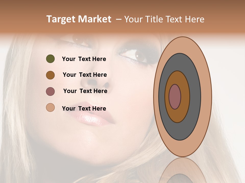 A Woman's Face And Dramatic Eyes. PowerPoint Template