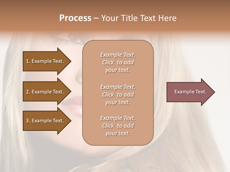 A Woman's Face And Dramatic Eyes. PowerPoint Template