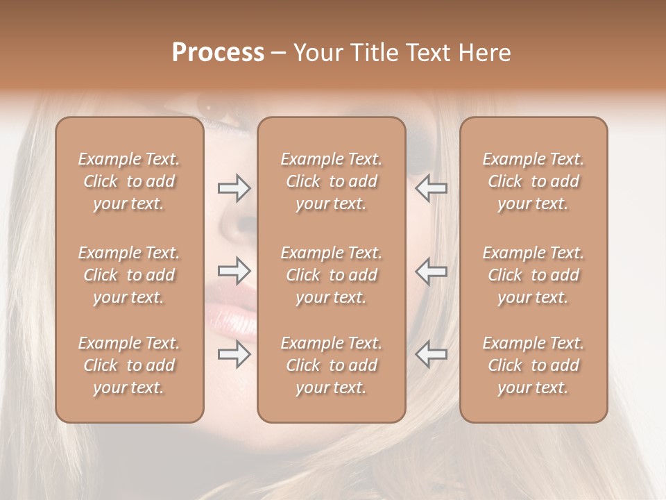 A Woman's Face And Dramatic Eyes. PowerPoint Template
