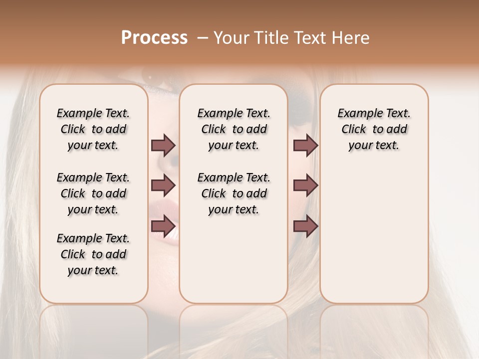 A Woman's Face And Dramatic Eyes. PowerPoint Template