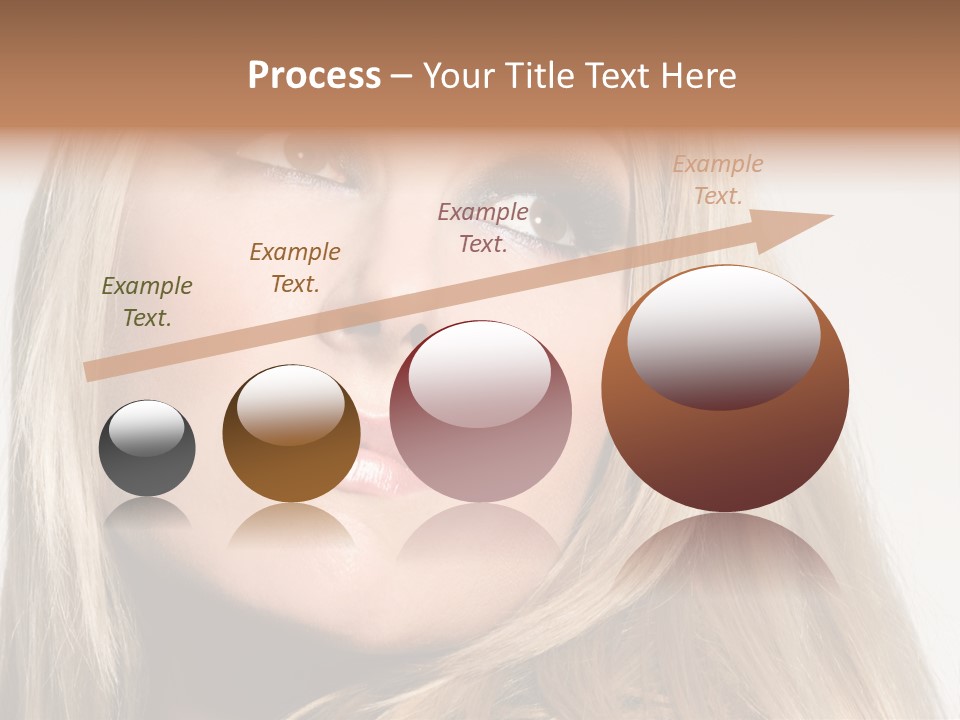 A Woman's Face And Dramatic Eyes. PowerPoint Template