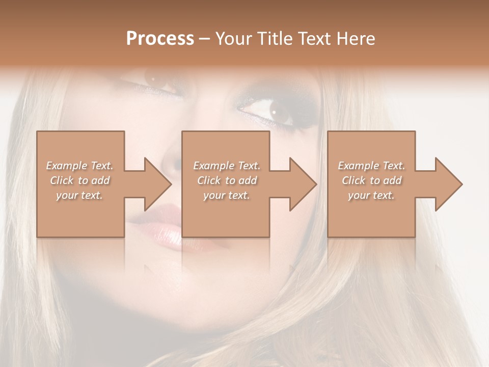 A Woman's Face And Dramatic Eyes. PowerPoint Template