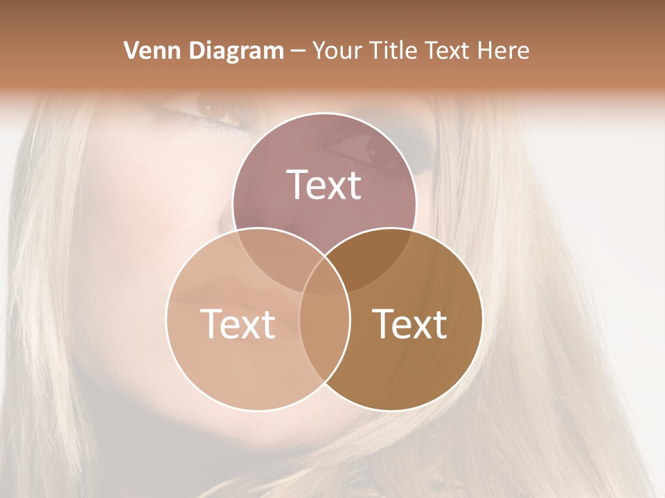 A Woman's Face And Dramatic Eyes. PowerPoint Template