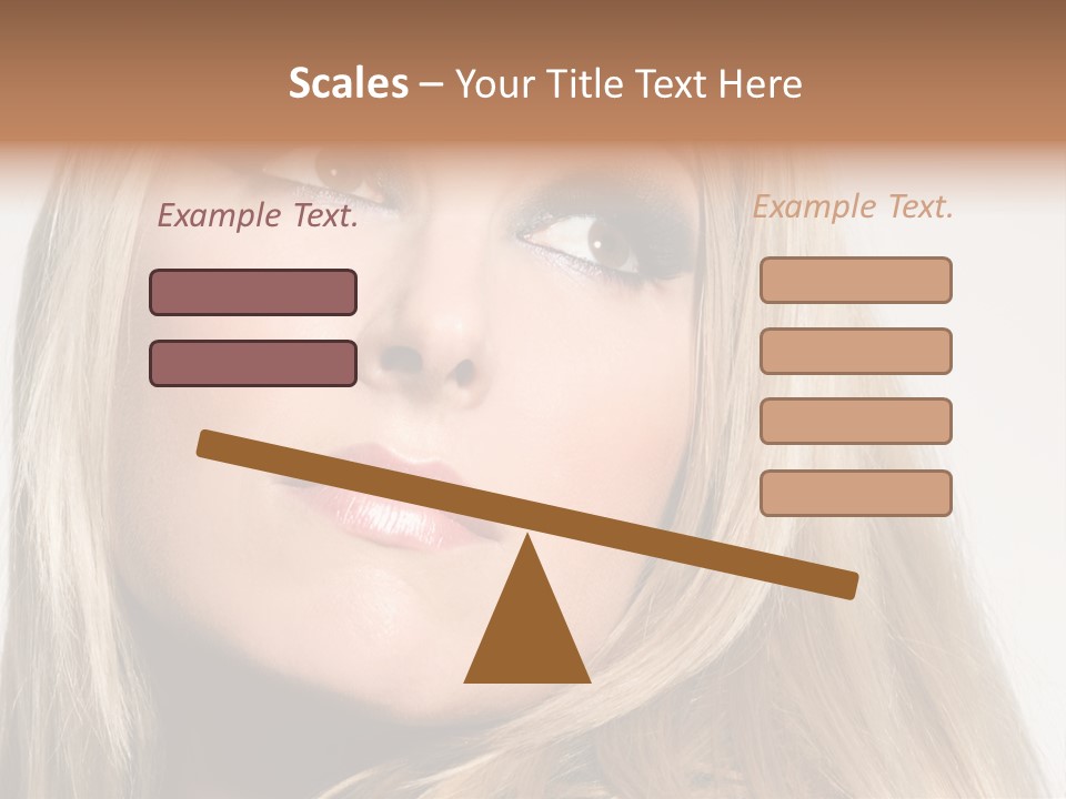 A Woman's Face And Dramatic Eyes. PowerPoint Template
