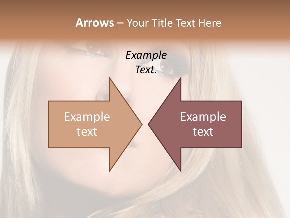 A Woman's Face And Dramatic Eyes. PowerPoint Template