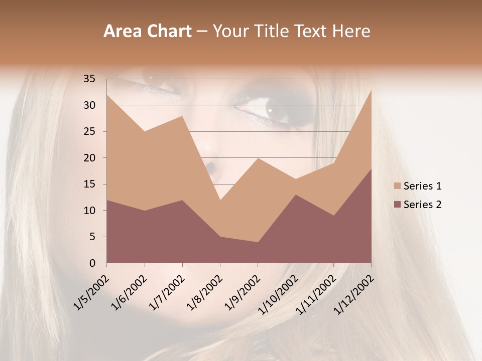 A Woman's Face And Dramatic Eyes. PowerPoint Template