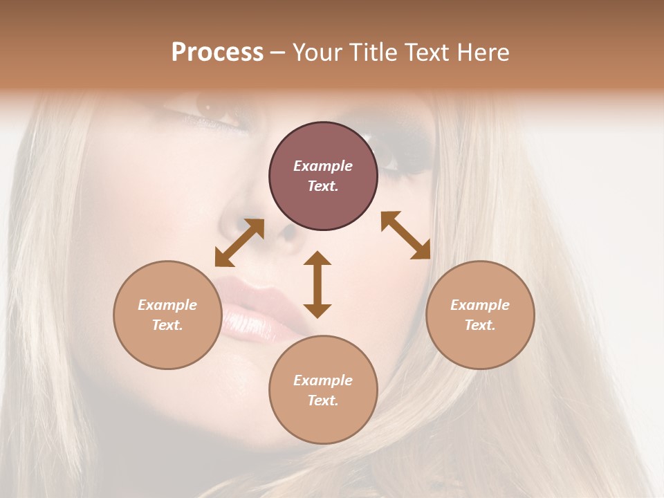 A Woman's Face And Dramatic Eyes. PowerPoint Template