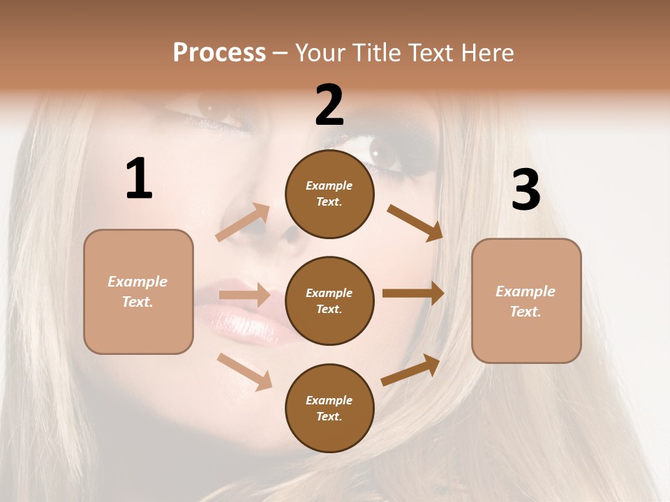 A Woman's Face And Dramatic Eyes. PowerPoint Template