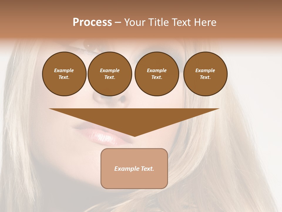 A Woman's Face And Dramatic Eyes. PowerPoint Template