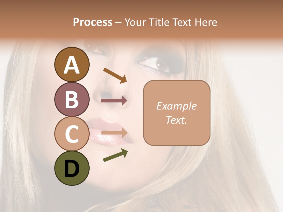 A Woman's Face And Dramatic Eyes. PowerPoint Template