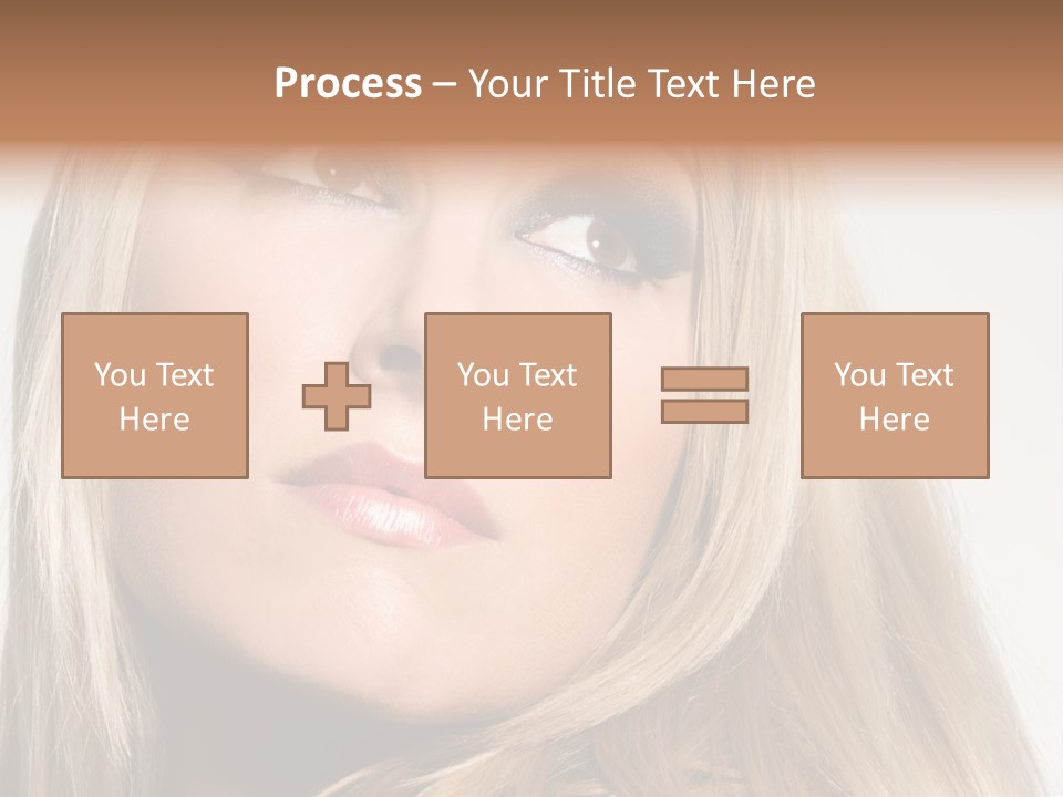 A Woman's Face And Dramatic Eyes. PowerPoint Template