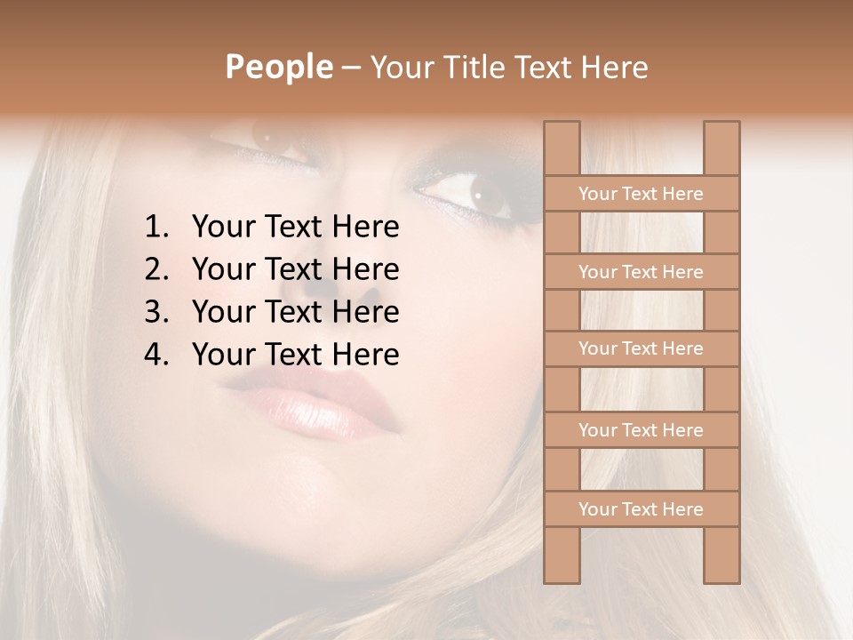 A Woman's Face And Dramatic Eyes. PowerPoint Template