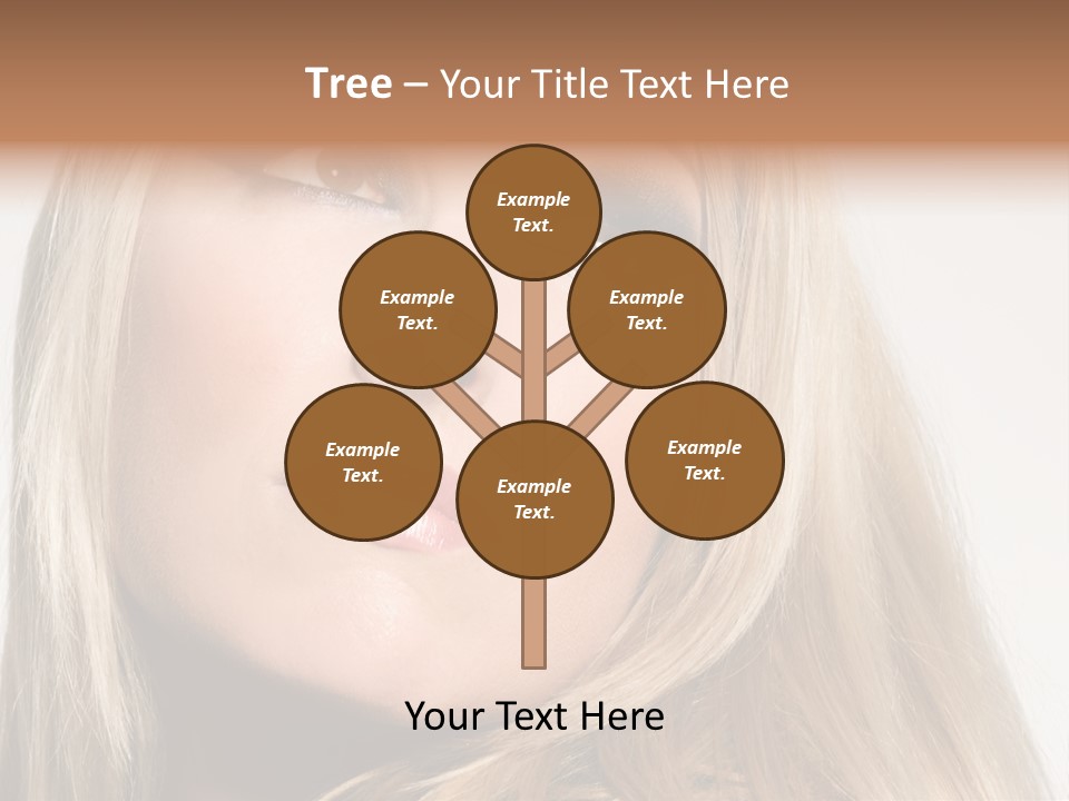 A Woman's Face And Dramatic Eyes. PowerPoint Template