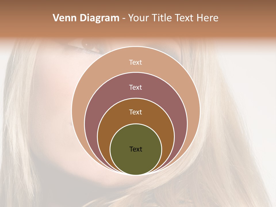 A Woman's Face And Dramatic Eyes. PowerPoint Template
