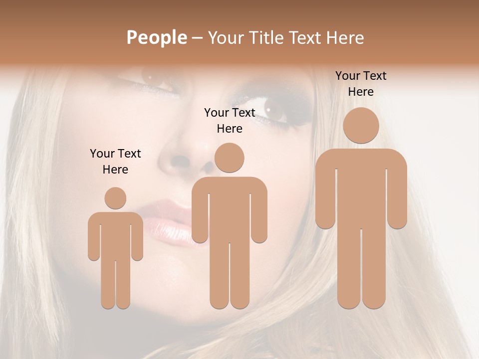 A Woman's Face And Dramatic Eyes. PowerPoint Template