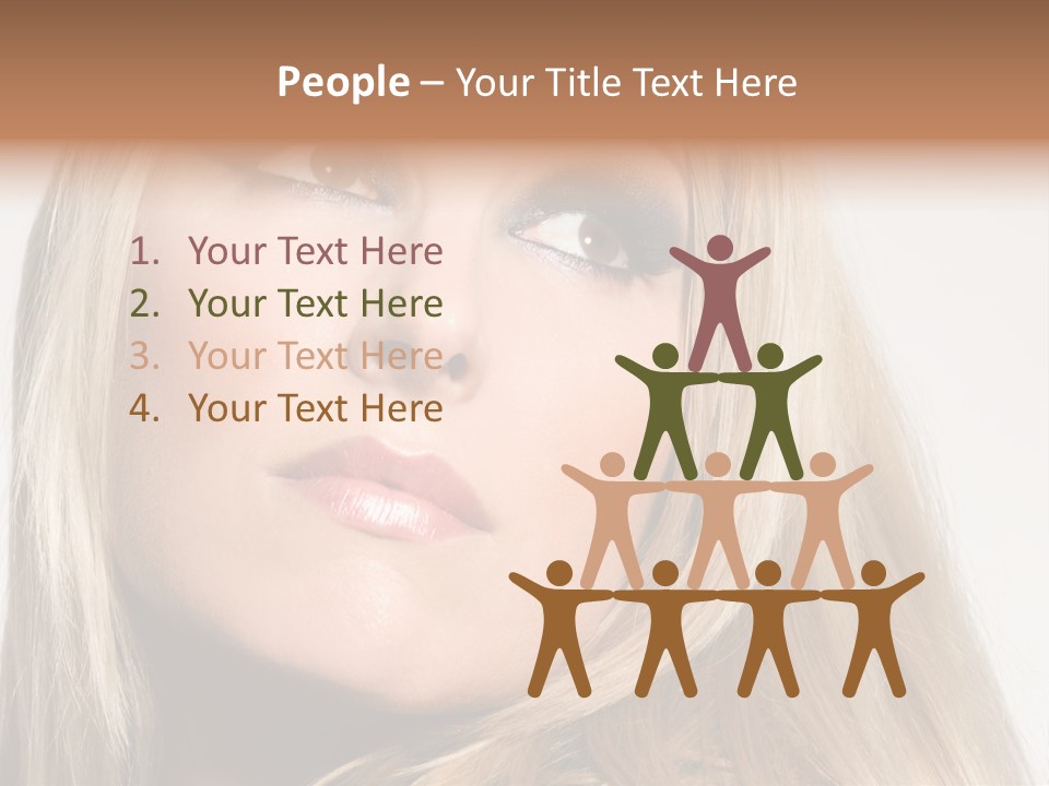 A Woman's Face And Dramatic Eyes. PowerPoint Template