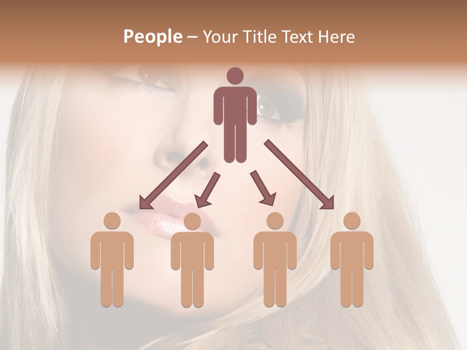 A Woman's Face And Dramatic Eyes. PowerPoint Template