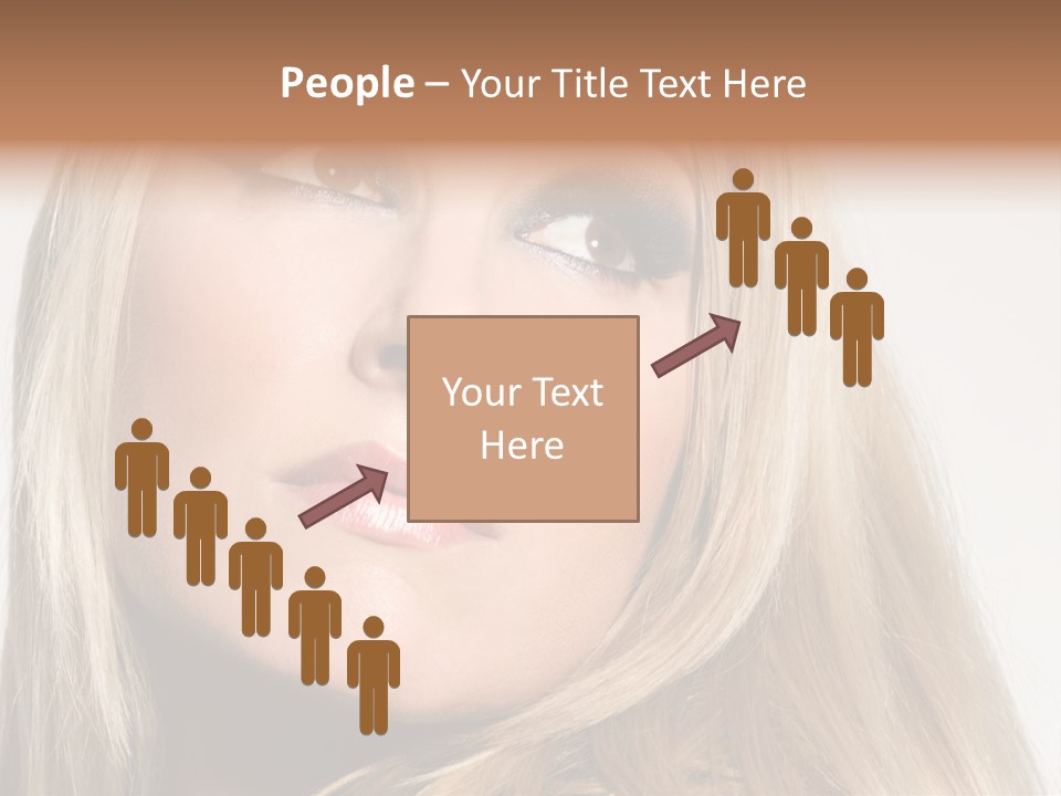 A Woman's Face And Dramatic Eyes. PowerPoint Template