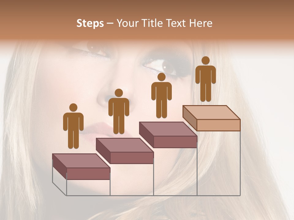 A Woman's Face And Dramatic Eyes. PowerPoint Template