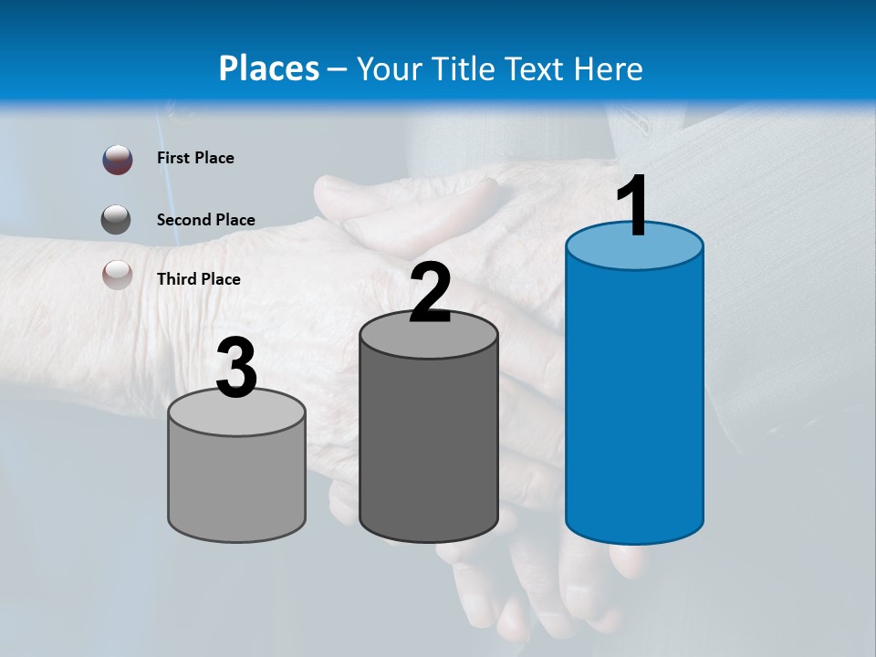 Senior Couple Holding Hands PowerPoint Template