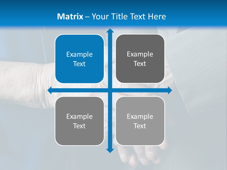 Senior Couple Holding Hands PowerPoint Template