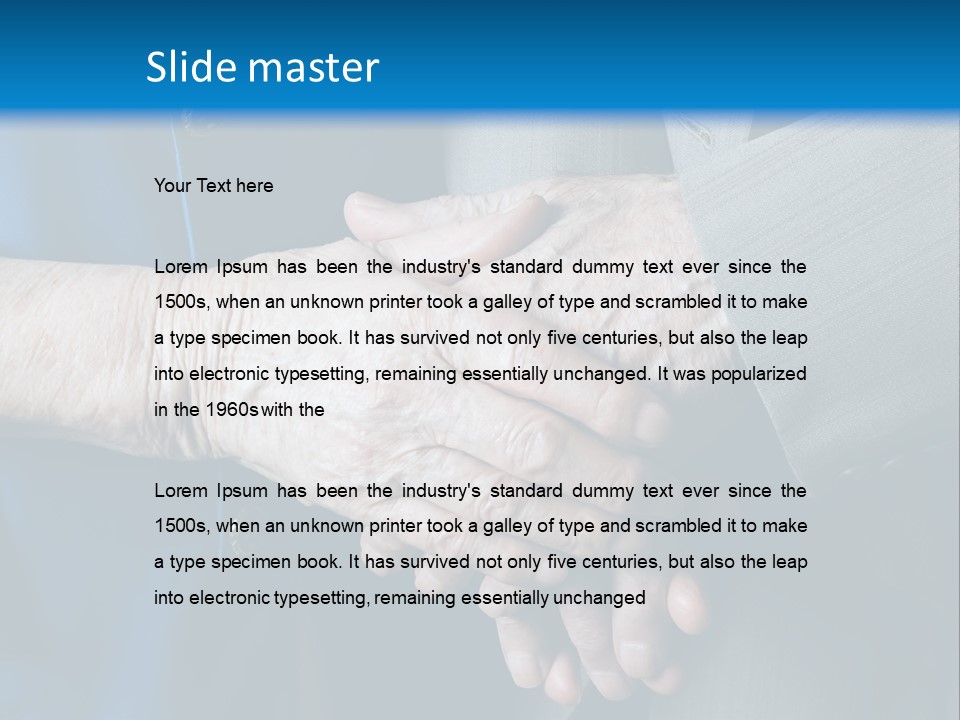 Senior Couple Holding Hands PowerPoint Template