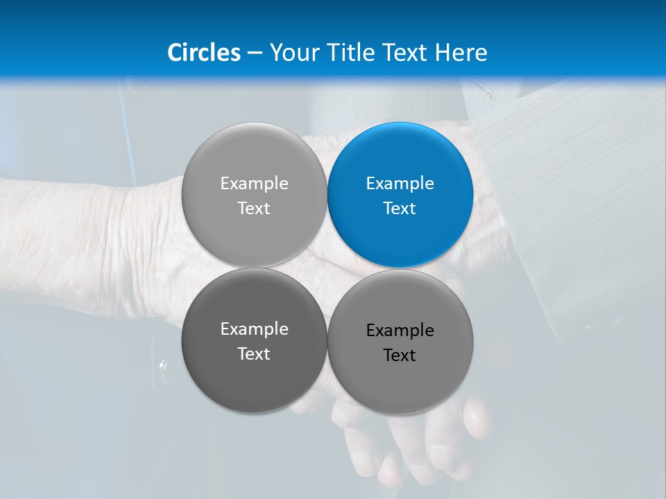 Senior Couple Holding Hands PowerPoint Template