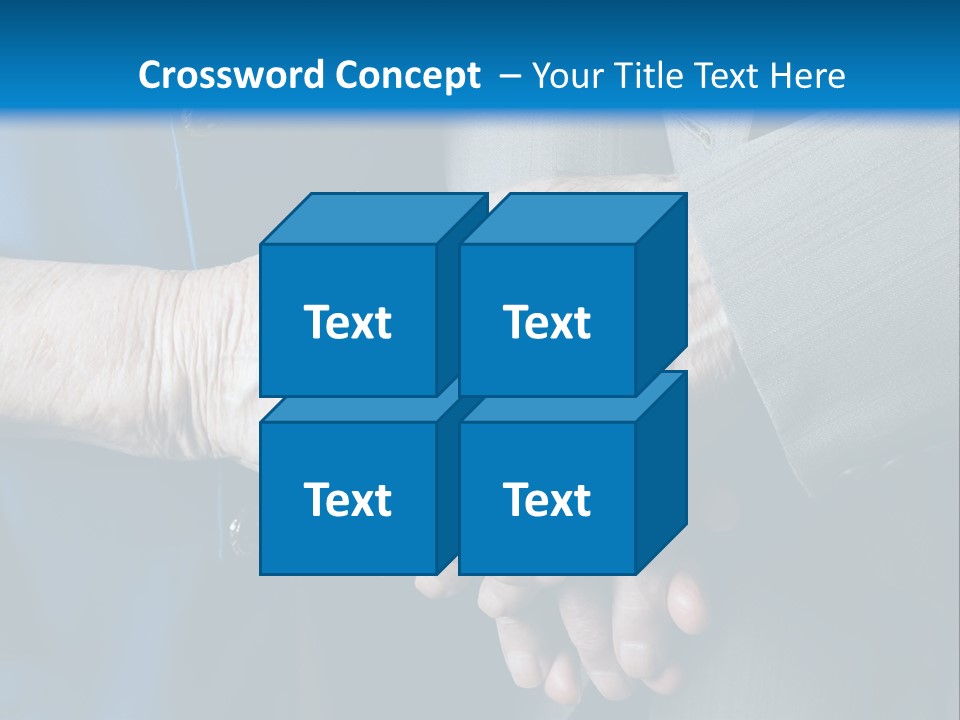 Senior Couple Holding Hands PowerPoint Template