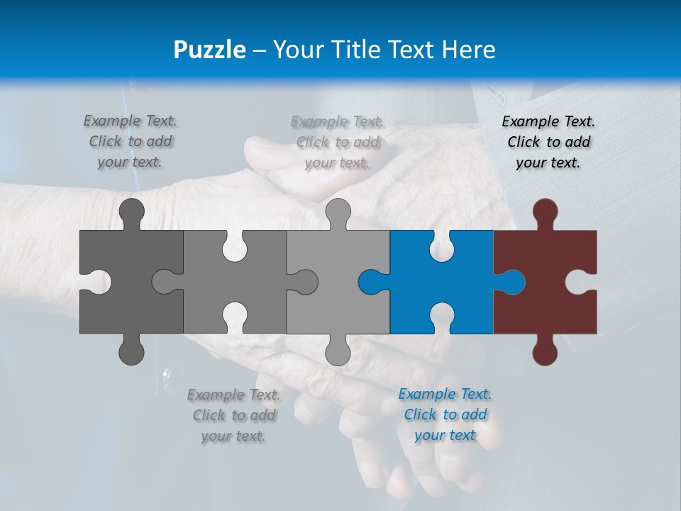 Senior Couple Holding Hands PowerPoint Template