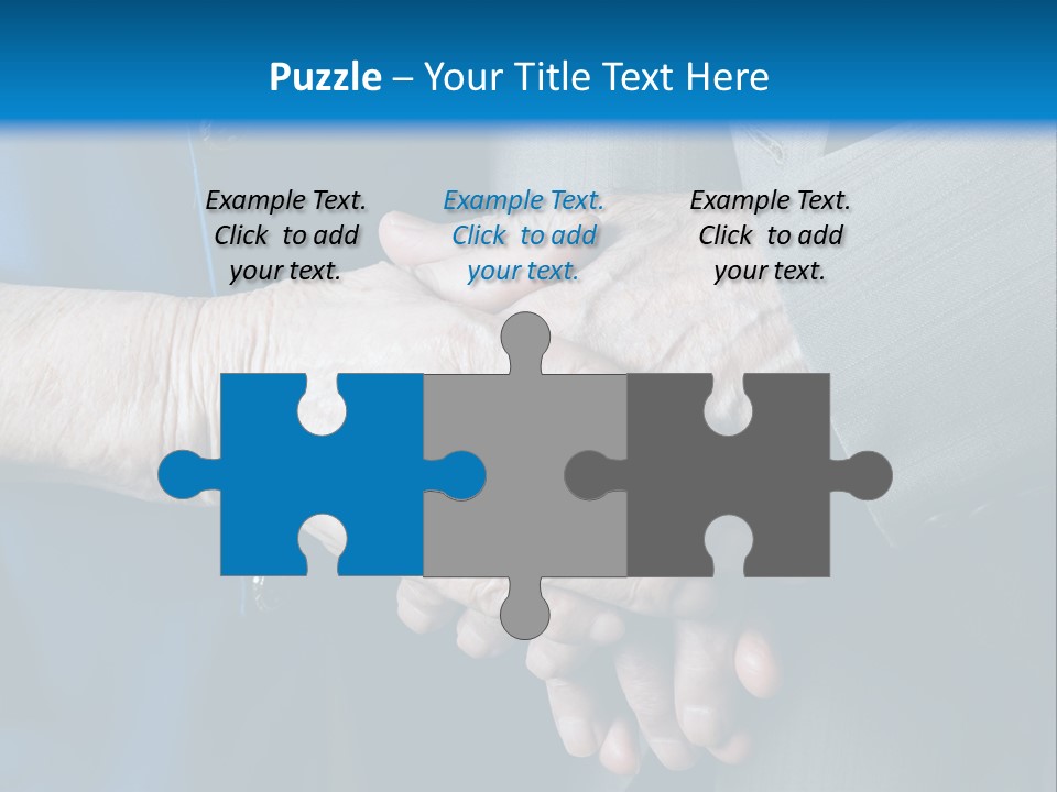 Senior Couple Holding Hands PowerPoint Template