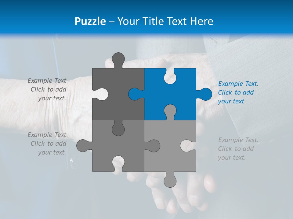 Senior Couple Holding Hands PowerPoint Template