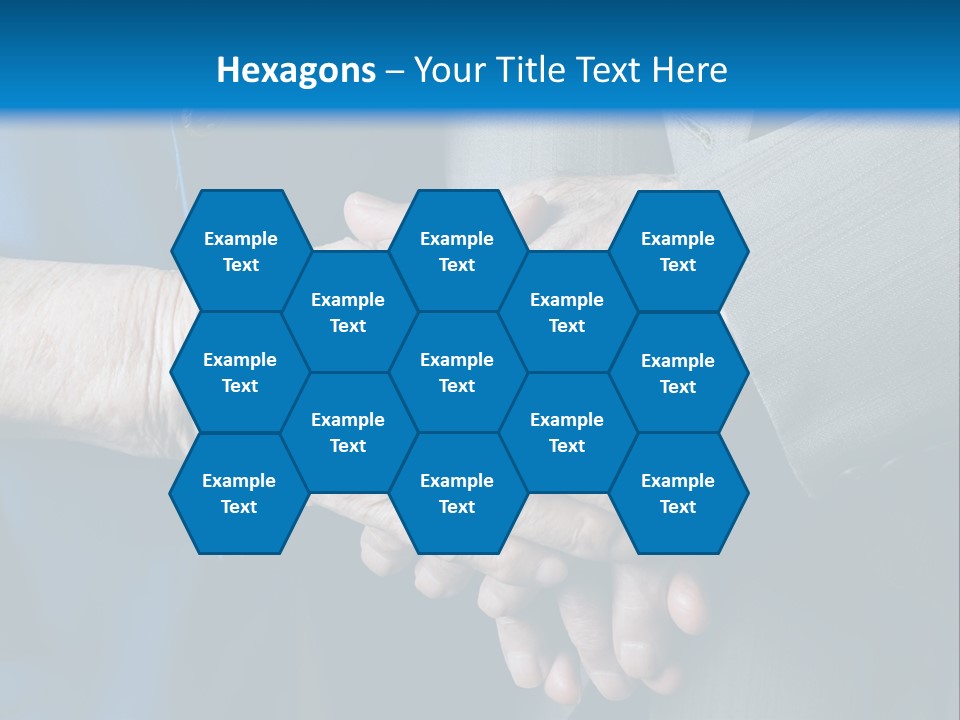 Senior Couple Holding Hands PowerPoint Template