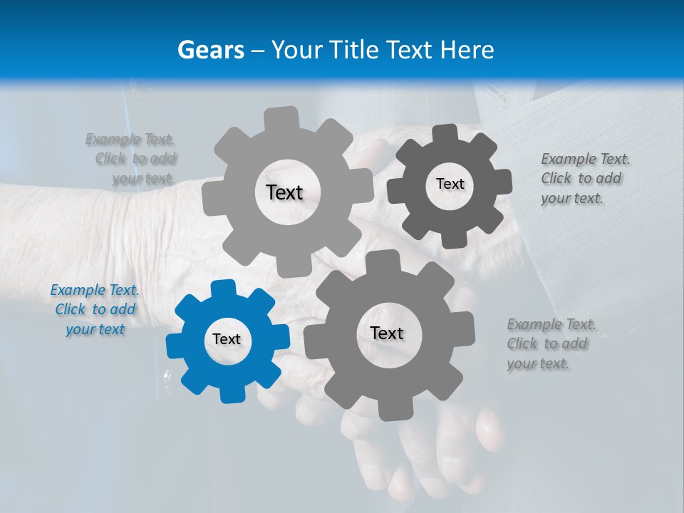 Senior Couple Holding Hands PowerPoint Template