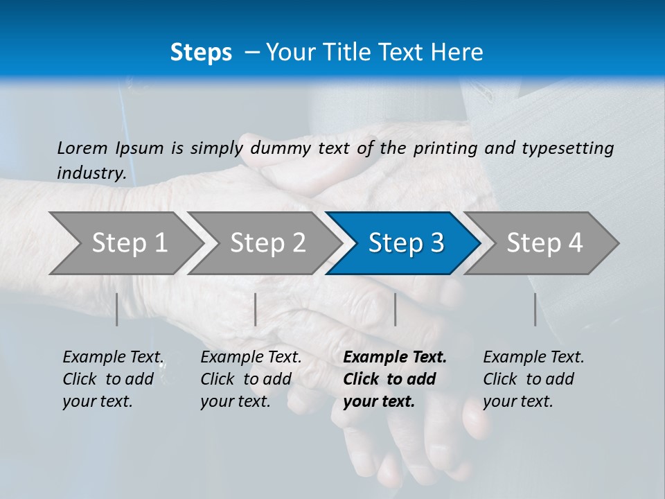 Senior Couple Holding Hands PowerPoint Template