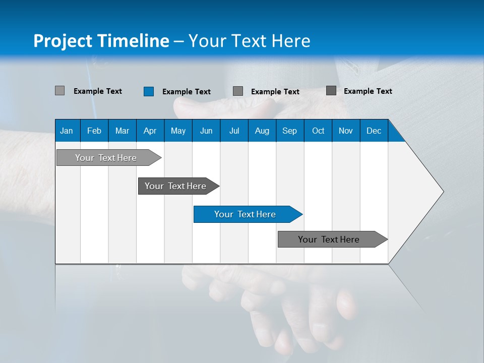 Senior Couple Holding Hands PowerPoint Template