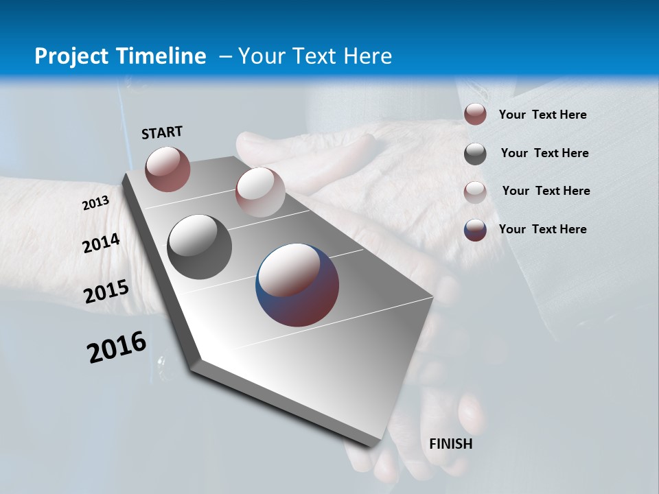 Senior Couple Holding Hands PowerPoint Template