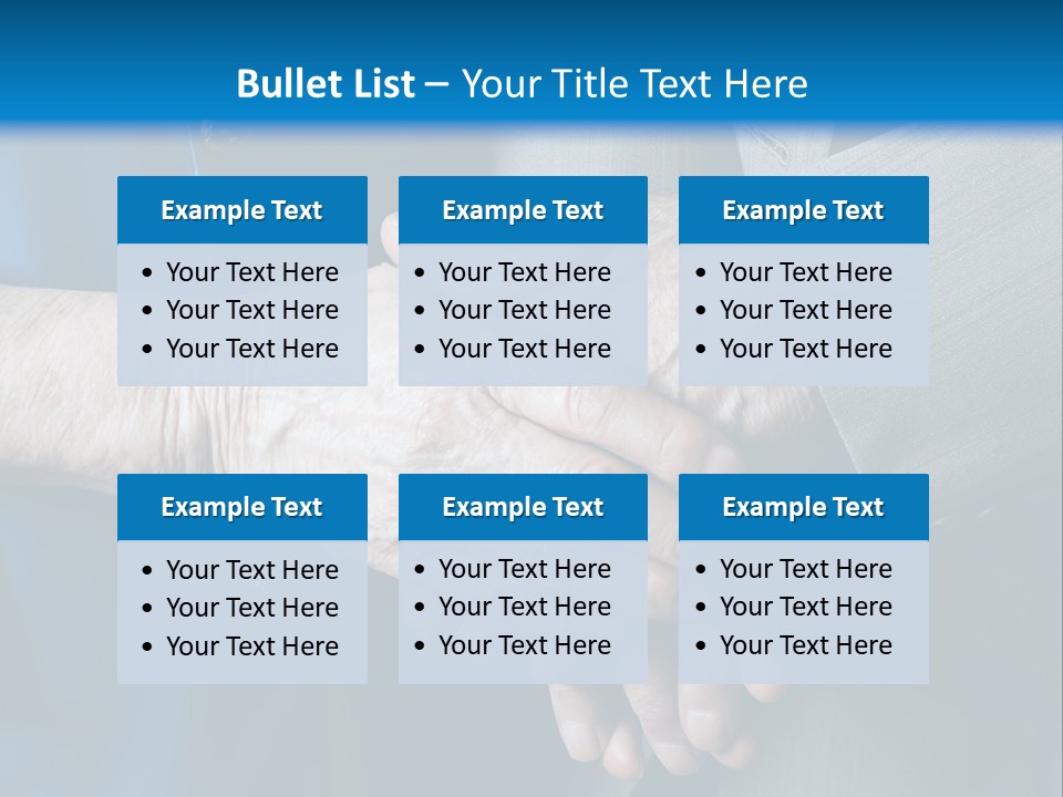 Senior Couple Holding Hands PowerPoint Template