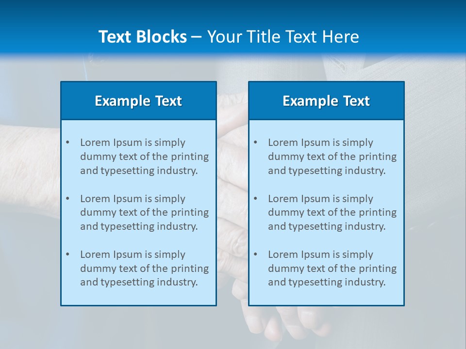 Senior Couple Holding Hands PowerPoint Template