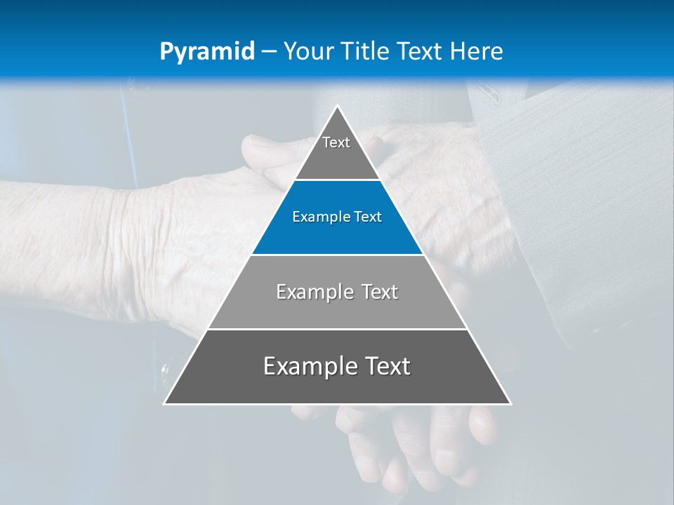 Senior Couple Holding Hands PowerPoint Template