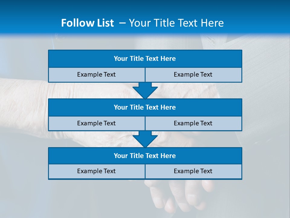 Senior Couple Holding Hands PowerPoint Template