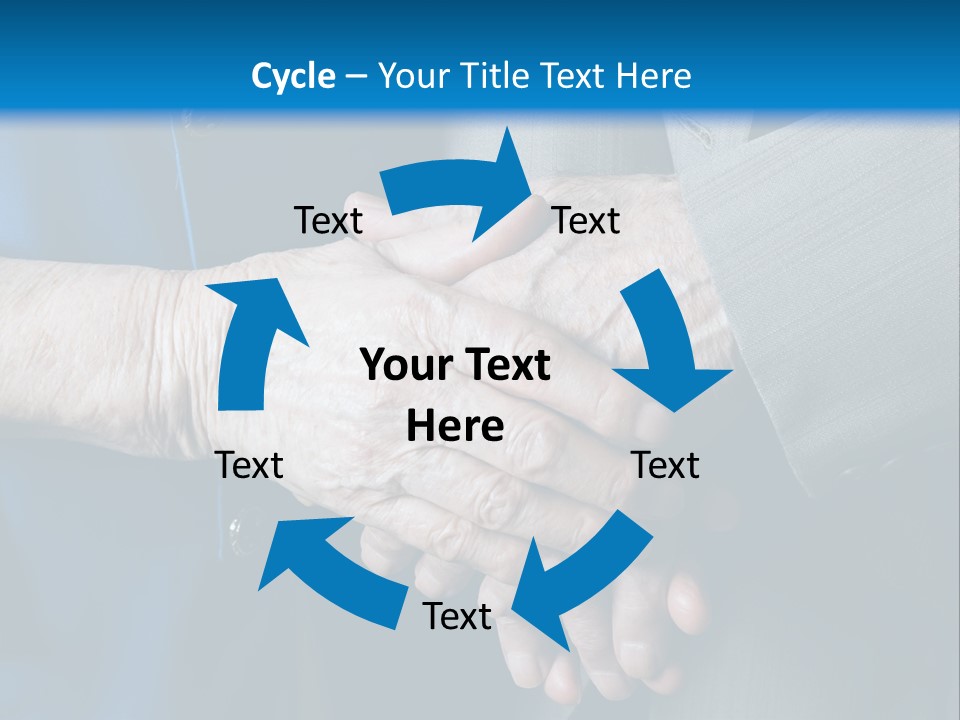 Senior Couple Holding Hands PowerPoint Template