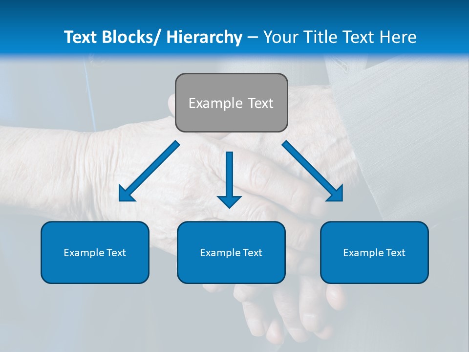 Senior Couple Holding Hands PowerPoint Template