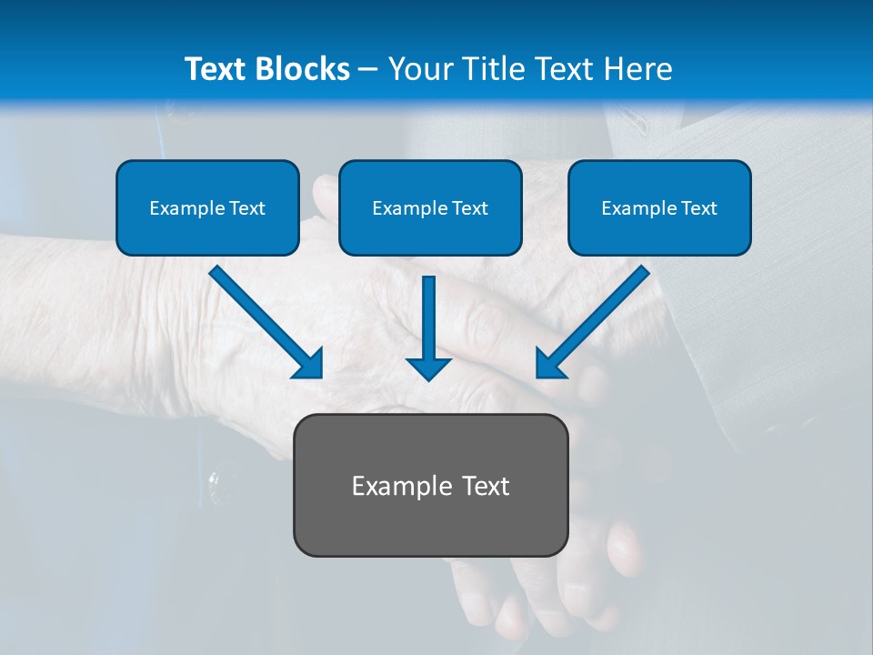 Senior Couple Holding Hands PowerPoint Template
