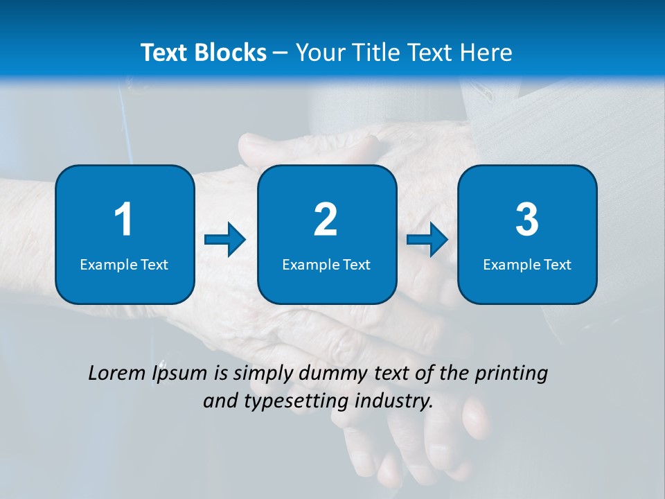 Senior Couple Holding Hands PowerPoint Template