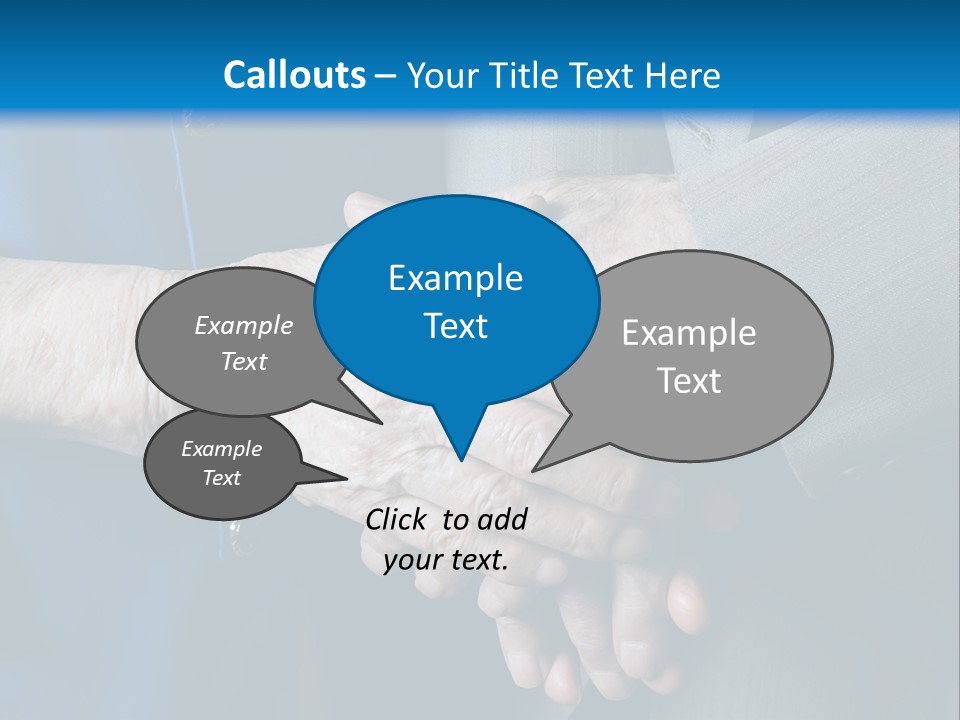 Senior Couple Holding Hands PowerPoint Template