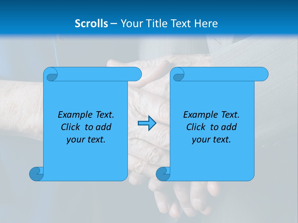 Senior Couple Holding Hands PowerPoint Template